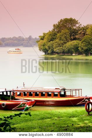 Lakeside landschaftsbild