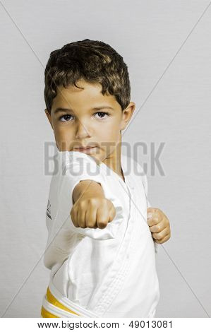 Boy Karate Punch