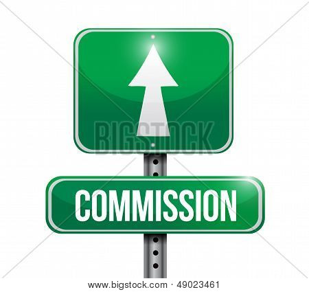 Commission Road Sign Illustration Design