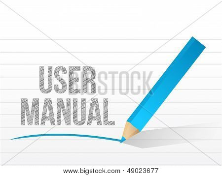 User Manual Written On A Notepad Paper