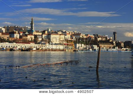 Gamle Beograd fra floden Sava