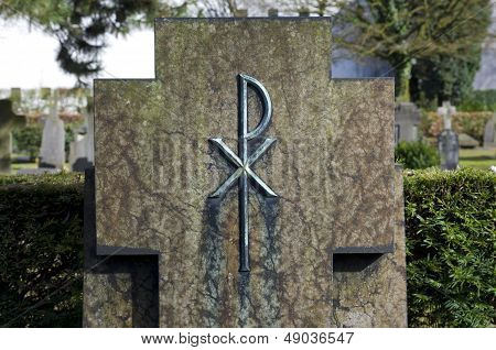 Tombstone On Cemetary