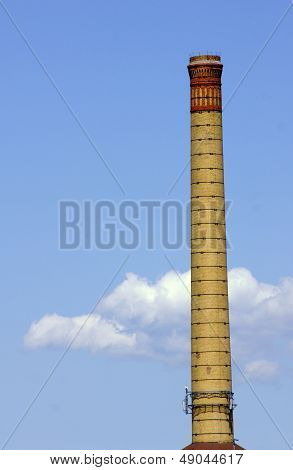 smokestack in old gasworks