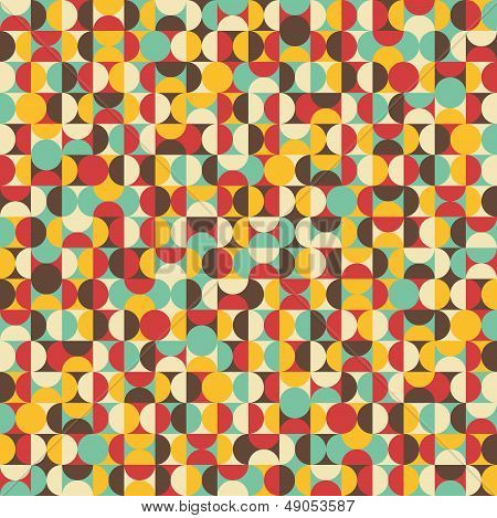 Retrò seamless pattern con cerchi.