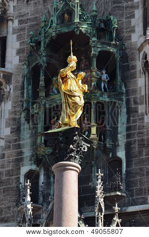 Munich Mariensï¿½ule And Glockenspiel
