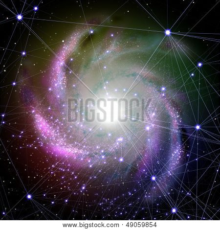 Galaxy avec le réseau.