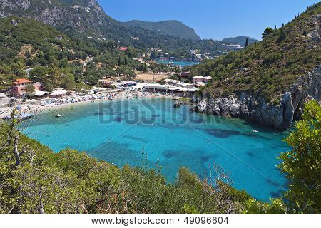 Palaiokastritsa beach at Corfu island