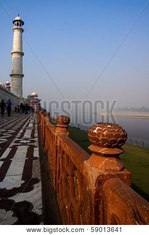 Rear Walkway Of The Taj Mahal