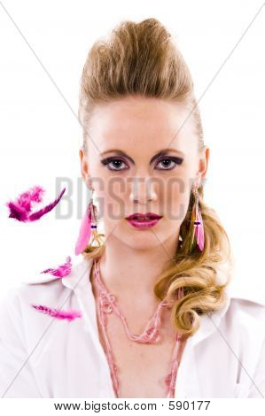 Model In Feathers