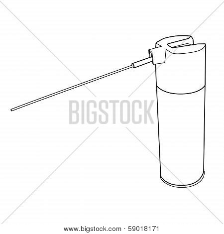 Insecticide Can Outline Vector.eps