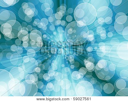 Blue Bokeh Abstract Light Background