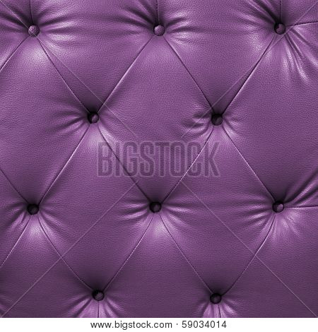 Close Up Violet Luxury Buttoned Black Leather