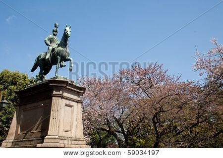 Statue Of Warrior On Horse In Ueno, Tokyo
