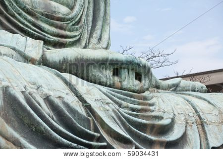 Hand Close-up Of The Daibutsu In Kamakura - Japan