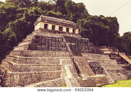 Palenque pyramid in Mexico