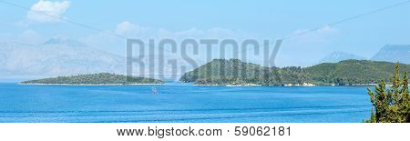 Lefkada Coastline Summer Panorama (greece)
