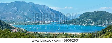 Many Sailing Vessels In Bay (nydri, Lefkada, Greece)