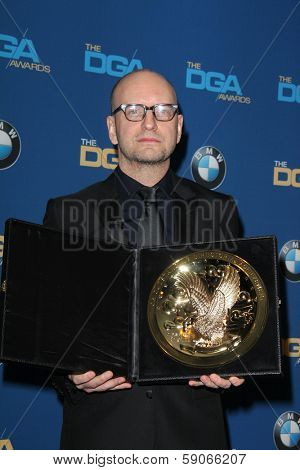 LOS ANGELES - JAN 25:  Steven Soderbergh at the 66th Annual Directors Guild of America Awards - Press Room at Century Plaza Hotel on January 25, 2014 in Century City, CA