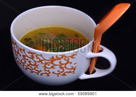 Lunch time with chinese soup