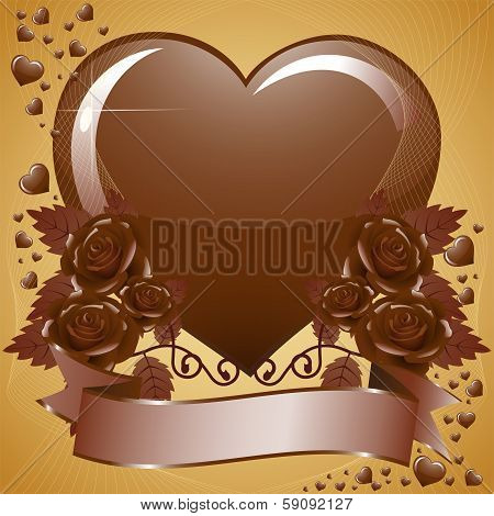 Lot Of Chocolate hearts and roses