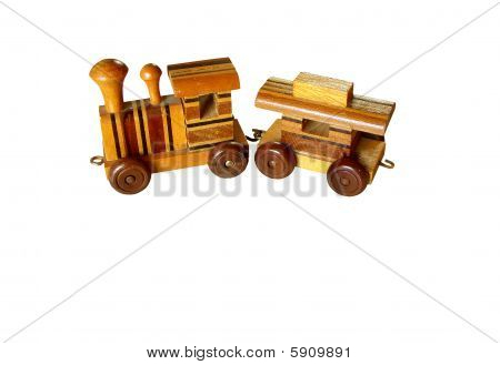 รถไฟของเล่นไม้เก่า