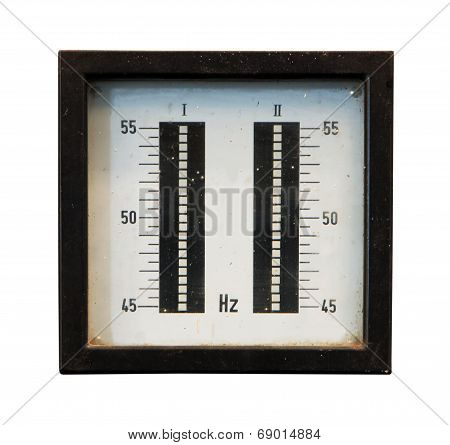 Old Meter Isolated On A White Background