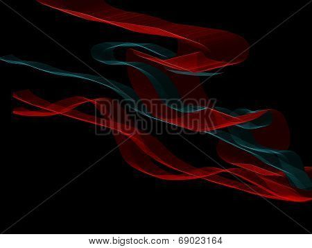 Abstract wavy shapes