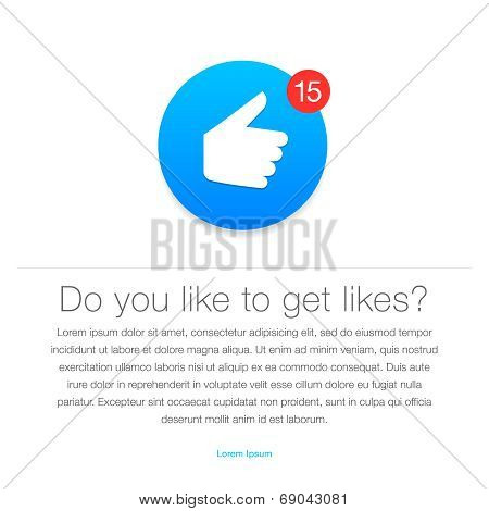 Like icon. Thumb up symbol