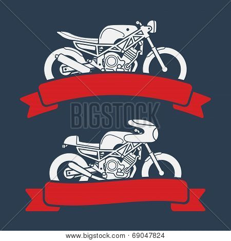 Motorcycle logo set