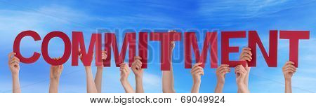 Hands Holding Commitment in the Sky