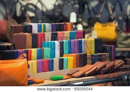 Many kinds of belts on white baskground