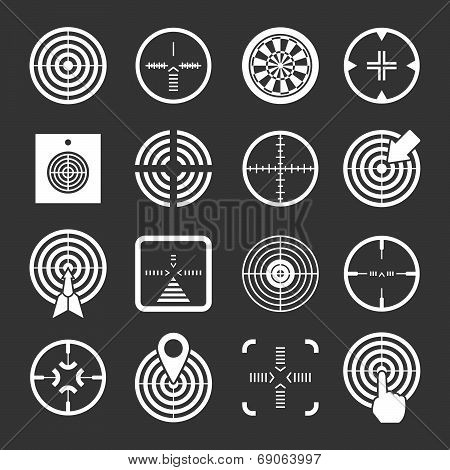 Set Icons Of Target And Sights