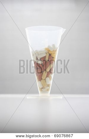 Pills in funnel