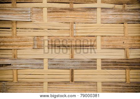 The Handcraft Of Bamboo Weave Pattern Fence
