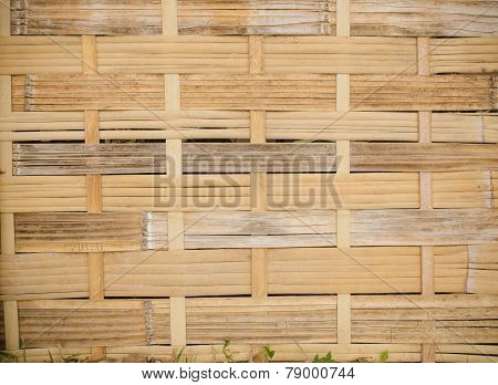 The Handcraft Of Bamboo Weave Pattern Fence