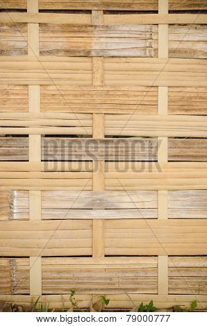 The Handcraft Of Bamboo Weave Pattern Fence
