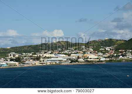 St Kitts Coasline In The Caribbean