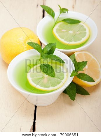 Mint Infusion Tea Tisane With Lemon