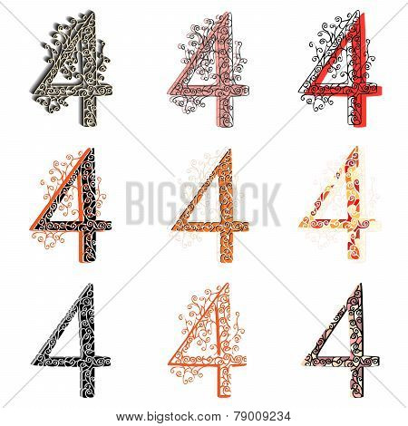 Various Combination Numeric Figures 4.