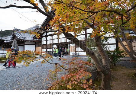 Tourists Visit Tenryu-ji In Kyoto, Japan