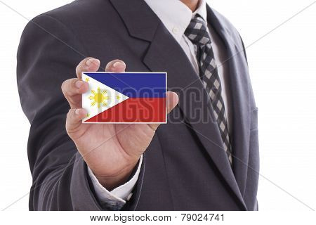 Businessman with Philippines Flag