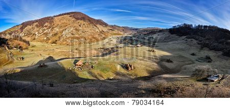 Beautiful autumn  landscape in the mountains, Hunedoara, Romania