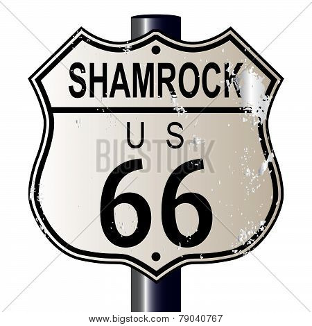 Shamrock Route 66 Sign