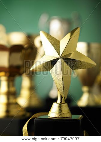 star trophy standing out from others