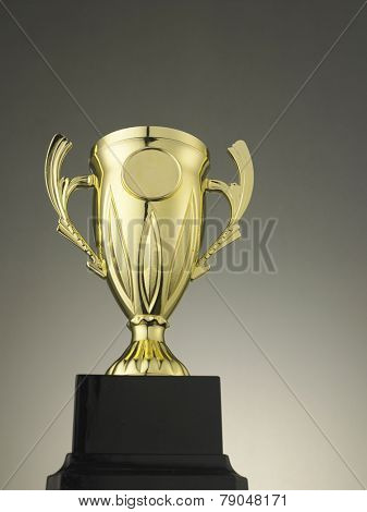 close of the golden trophy