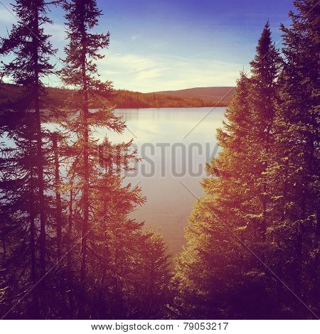 Stunning Instagram Of Peaceful Lake In Evening
