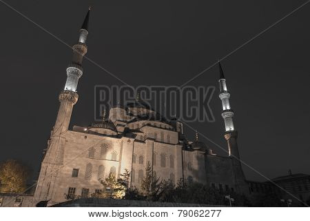 Blue Mosque In Istanbul At Night