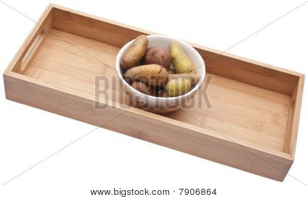 Batatas artesanais de alevinos