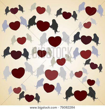 Flying Heart With Wings