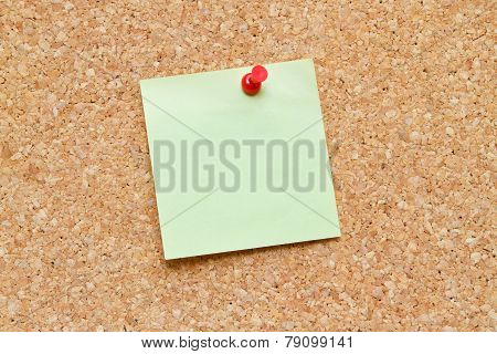Blank Note On A Cork Board